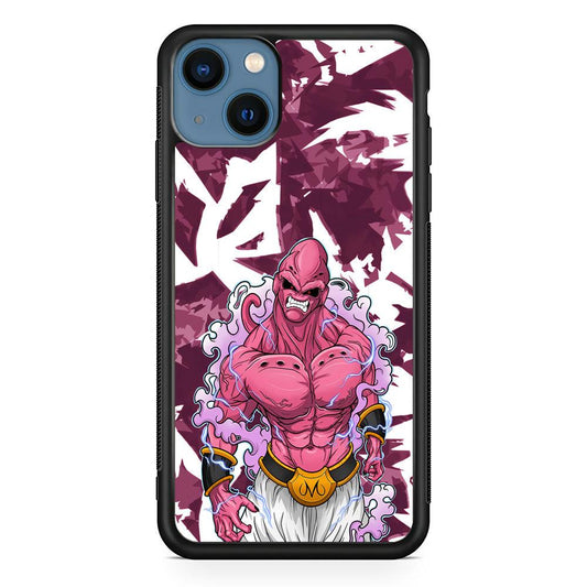 Dragon Ball Z Muscle of Majin Buu iPhone 15 Case-Rubber Black (2D Case)-Oxvistore
