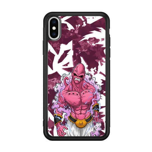 Dragon Ball Z Muscle of Majin Buu iPhone Xs Max Case-Rubber Black (2D Case)-Oxvistore