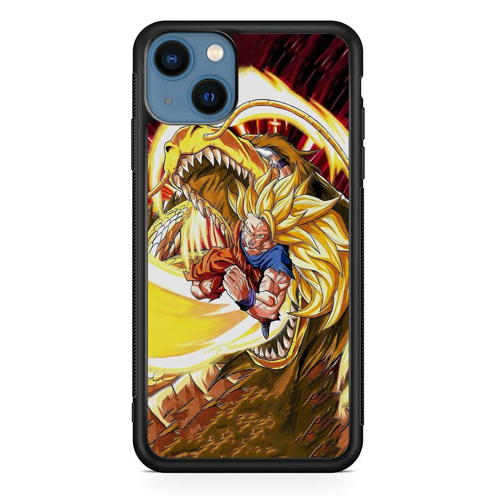 Dragon Ball Z Power of The Dragon iPhone 14 Plus Case-Rubber White (2D Case)-Oxvistore