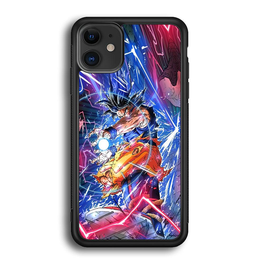 Dragon Ball Z Revenge Kame Kame iPhone 12 Case-Rubber Black (2D Case)-Oxvistore