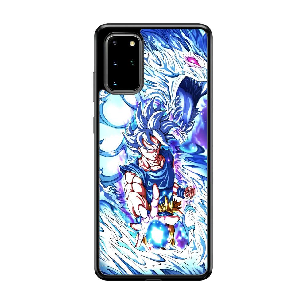 Dragon Ball Z Saiyan and Dragon Psyche Samsung Galaxy S20 Plus Case-Rubber Black (2D Case)-Oxvistore