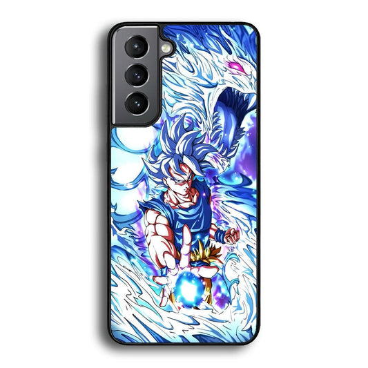 Dragon Ball Z Saiyan and Dragon Psyche Samsung Galaxy S22 Plus Case-Rubber Black (2D Case)-Oxvistore