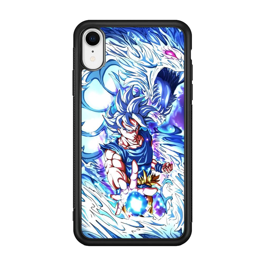 Dragon Ball Z Saiyan and Dragon Psyche iPhone XR Case-Rubber Black (2D Case)-Oxvistore