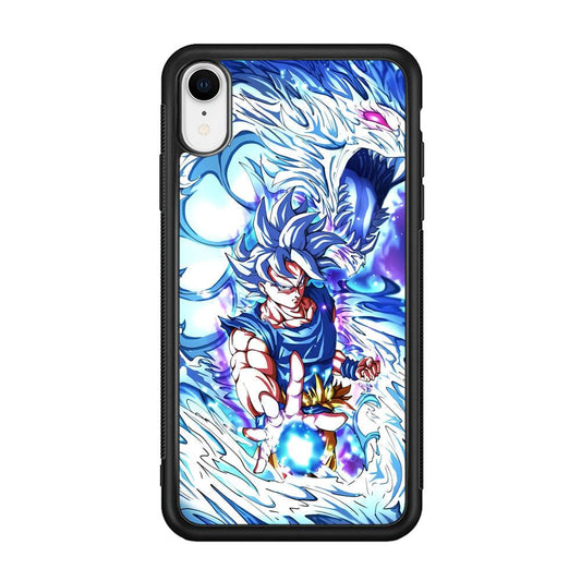 Dragon Ball Z Saiyan and Dragon Psyche iPhone XR Case-Rubber Black (2D Case)-Oxvistore