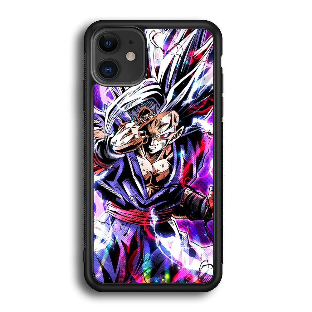 Dragon Ball Z The Mind Power iPhone 12 Case-Rubber Black (2D Case)-Oxvistore