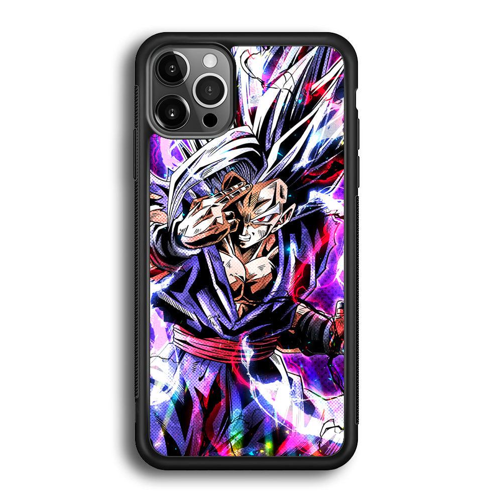 Dragon Ball Z The Mind Power iPhone 12 Pro Case-Rubber Black (2D Case)-Oxvistore