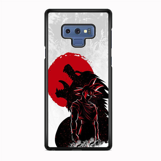 Dragon Ball Blood Red Moon Samsung Galaxy Note 9 Case-Rubber Black (2D Case)-Oxvistore