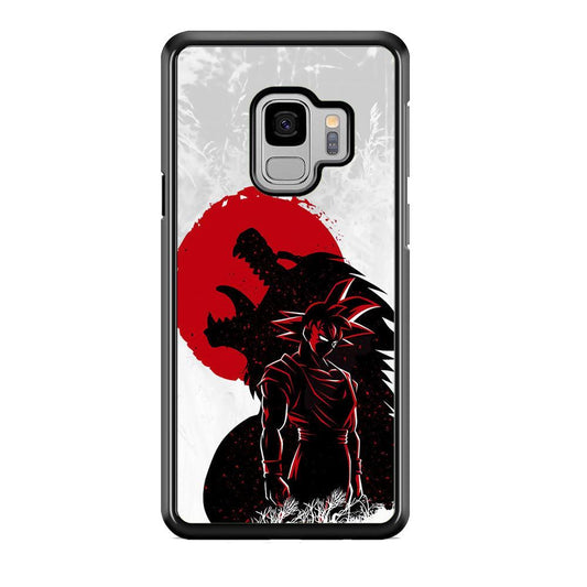 Dragon Ball Blood Red Moon Samsung Galaxy S9 Case-Rubber Black (2D Case)-Oxvistore