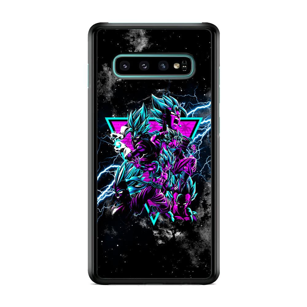 Dragon Ball Triangle of Force Samsung Galaxy S10 Case-Rubber Black (2D Case)-Oxvistore