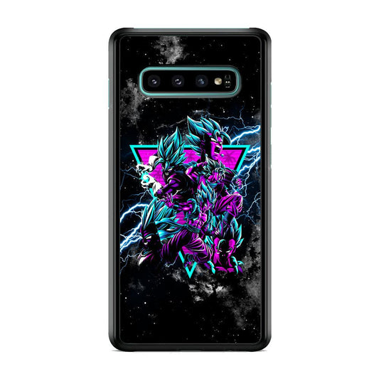 Dragon Ball Triangle of Force Samsung Galaxy S10 Case-Rubber Black (2D Case)-Oxvistore