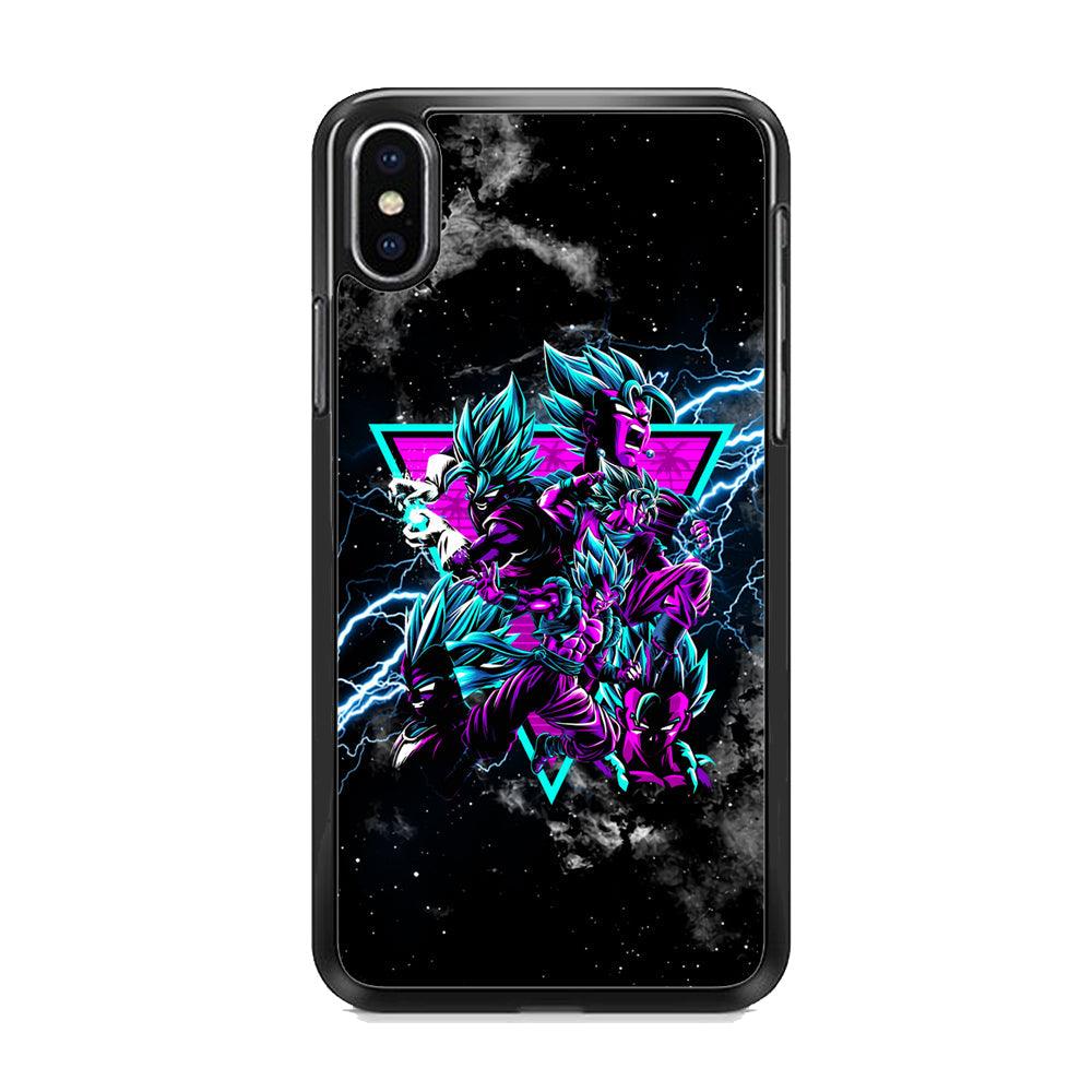 Dragon Ball Triangle of Force iPhone XS Case-Rubber Black (2D Case)-Oxvistore