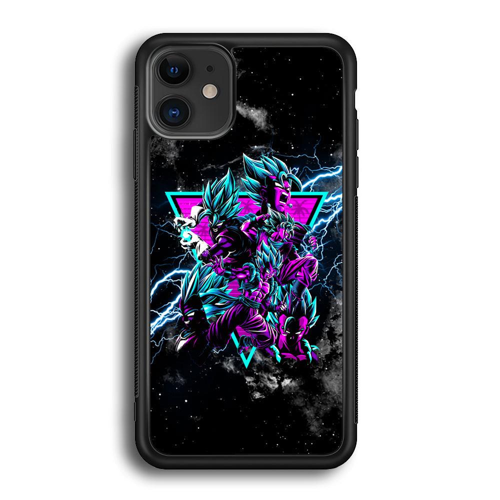 Dragon Ball Triangle of Force iPhone 12 Case-Rubber Black (2D Case)-Oxvistore