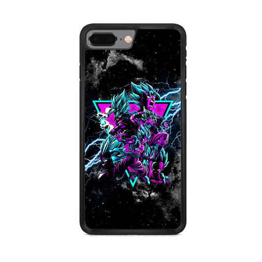 Dragon Ball Triangle of Force iPhone 8 Plus Case-Rubber Black (2D Case)-Oxvistore