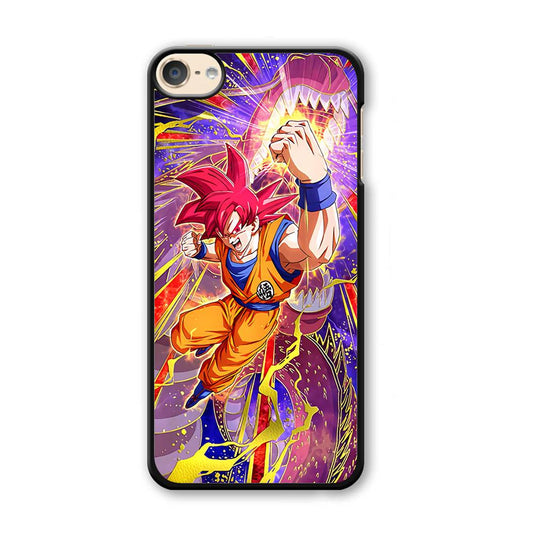 Dragon Ball Z God of Saiyan iPod Touch 6 Case-Plastic White (2D Case)-Oxvistore