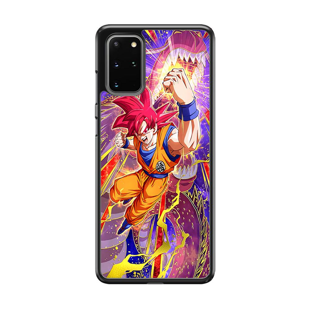 Dragon Ball Z God of Saiyan Samsung Galaxy S20 Plus Case-Rubber Black (2D Case)-Oxvistore
