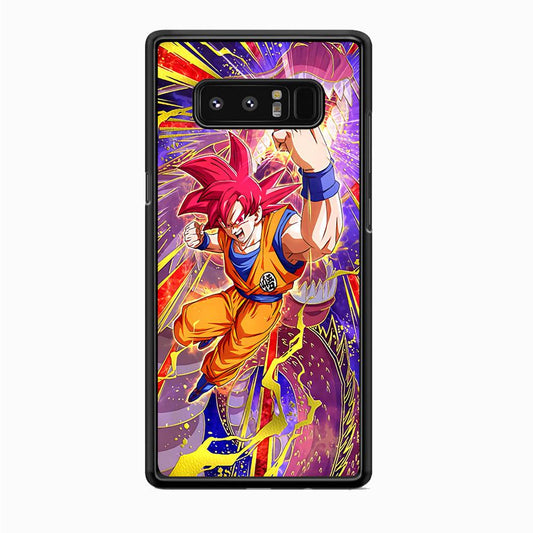 Dragon Ball Z God of Saiyan Samsung Galaxy Note 8 Case-Rubber Black (2D Case)-Oxvistore