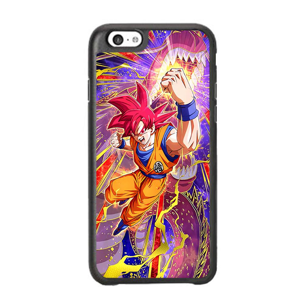 Dragon Ball Z God of Saiyan iPhone 6 Plus | 6s Plus Case-Rubber Black (2D Case)-Oxvistore