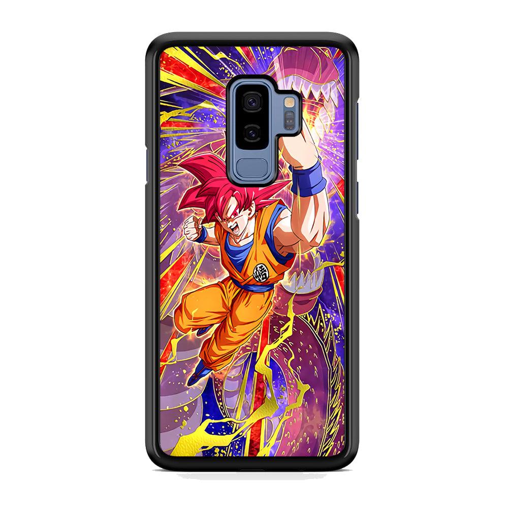 Dragon Ball Z God of Saiyan Samsung Galaxy S9 Plus Case-Rubber Black (2D Case)-Oxvistore