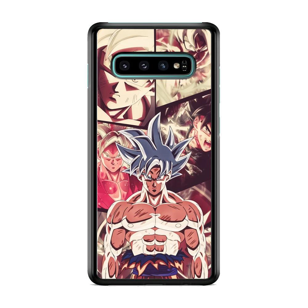 Dragon Ball Z Passion of Fight Samsung Galaxy S10 Case-Rubber White (2D Case)-Oxvistore