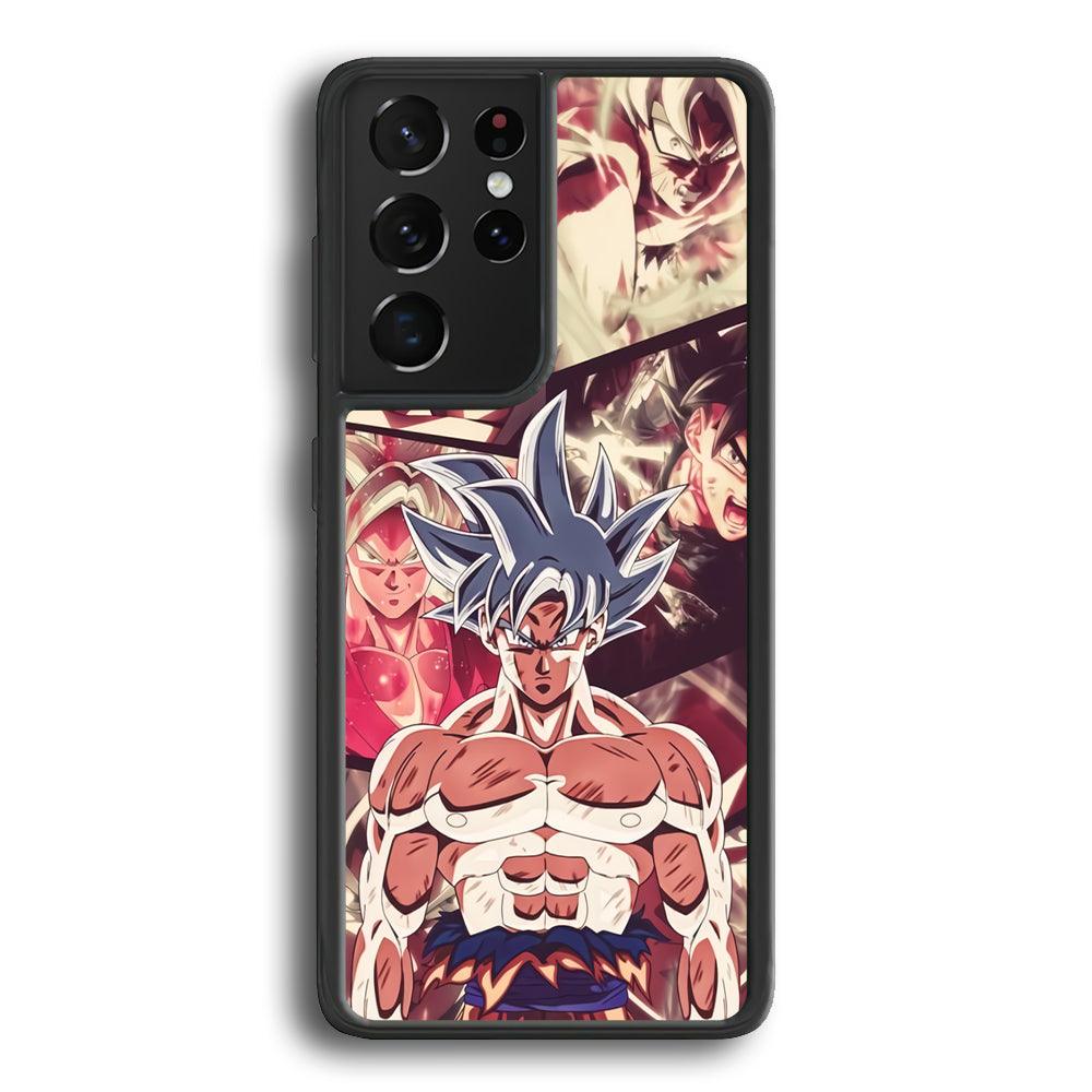Dragon Ball Z Passion of Fight Samsung Galaxy S21 Ultra Case-Rubber Black (2D Case)-Oxvistore