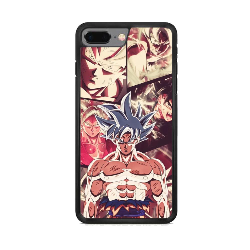 Dragon Ball Z Passion of Fight iPhone 8 Plus Case-Rubber Black (2D Case)-Oxvistore