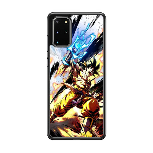 Dragon Ball Z Power Attack Samsung Galaxy S20 Plus Case-Rubber Black (2D Case)-Oxvistore