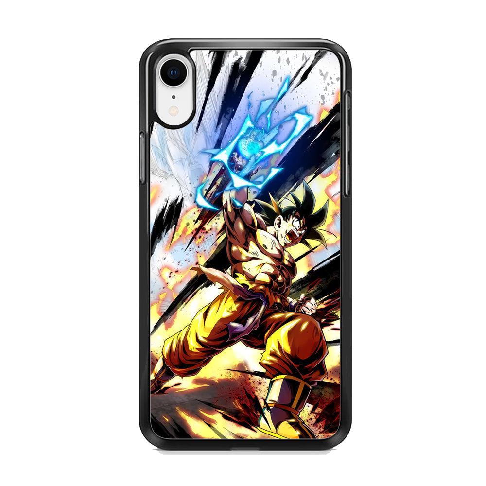 Dragon Ball Z Power Attack iPhone XR Case-Rubber Black (2D Case)-Oxvistore