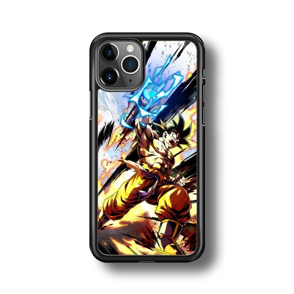 Dragon Ball Z Power Attack iPhone 11 Pro Max Case-Rubber Black (2D Case)-Oxvistore