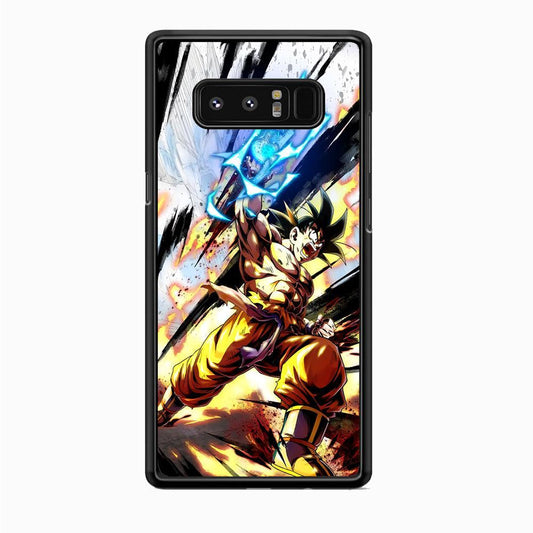 Dragon Ball Z Power Attack Samsung Galaxy Note 8 Case-Rubber White (2D Case)-Oxvistore