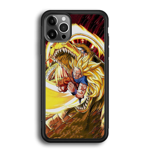 Dragon Ball Z Power of The Dragon iPhone 12 Pro Case-Rubber Black (2D Case)-Oxvistore