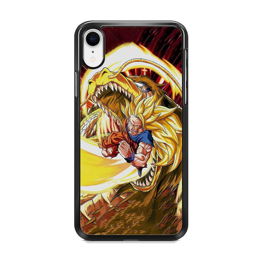 Dragon Ball Z Power of The Dragon iPhone XR Case-Rubber White (2D Case)-Oxvistore