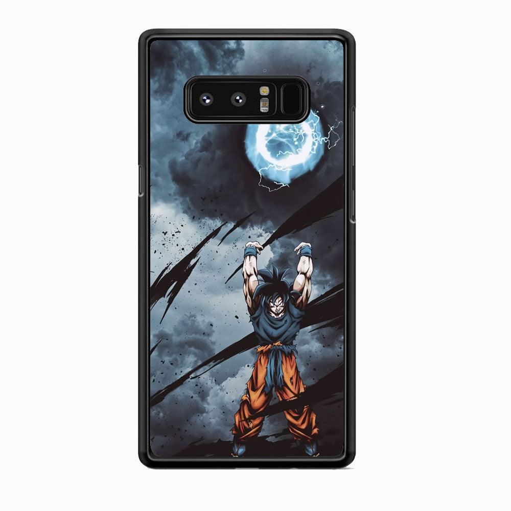 Dragon Ball Z Saiyan Energy Rise Up Samsung Galaxy Note 8 Case-Rubber White (2D Case)-Oxvistore