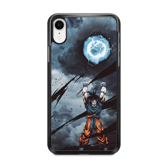 Dragon Ball Z Saiyan Energy Rise Up iPhone XR Case-Rubber Black (2D Case)-Oxvistore