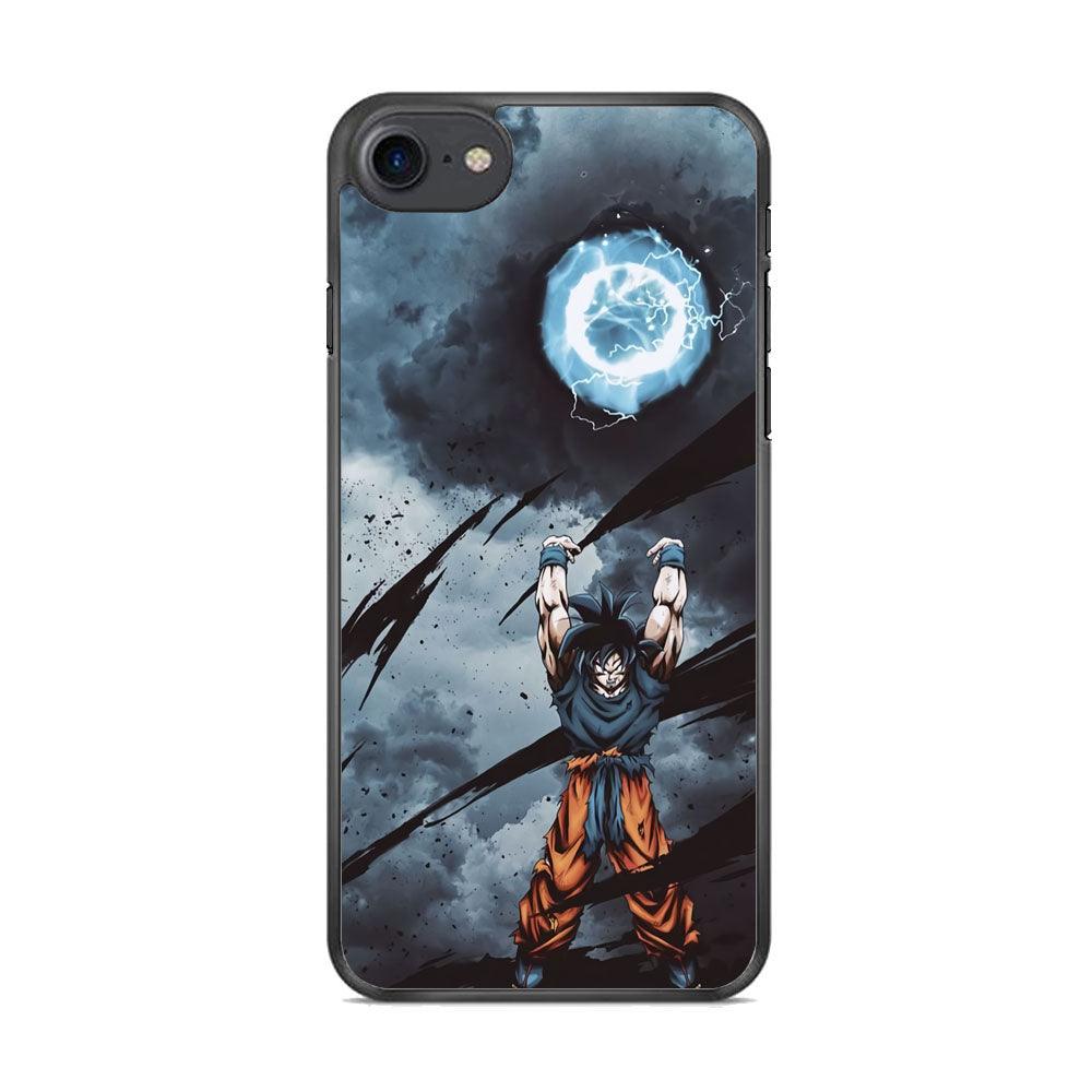 Dragon Ball Z Saiyan Energy Rise Up iPhone 8 Case-Rubber Black (2D Case)-Oxvistore