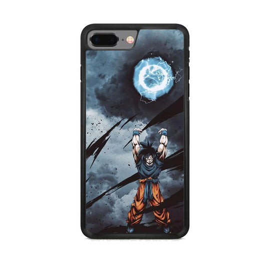 Dragon Ball Z Saiyan Energy Rise Up iPhone 8 Plus Case-Rubber Black (2D Case)-Oxvistore