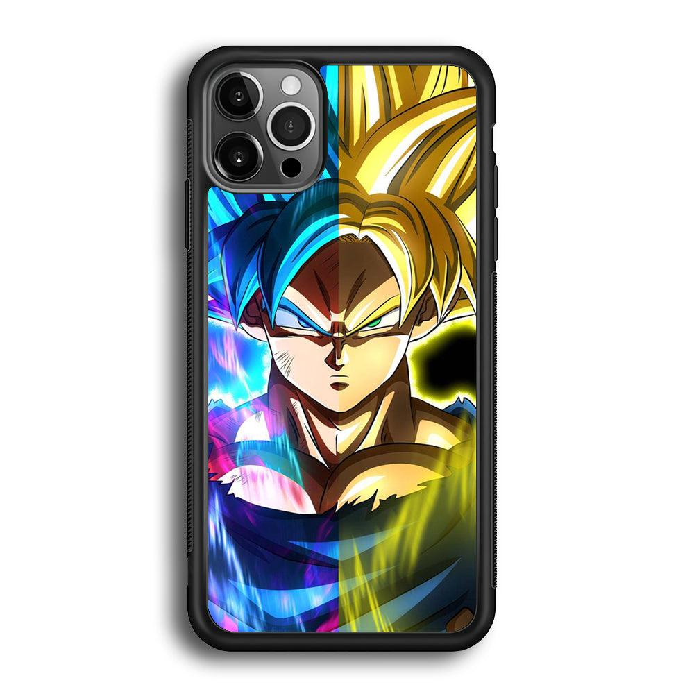 Dragon Ball Z Saiyan Step Up iPhone 12 Pro Case-Rubber Black (2D Case)-Oxvistore