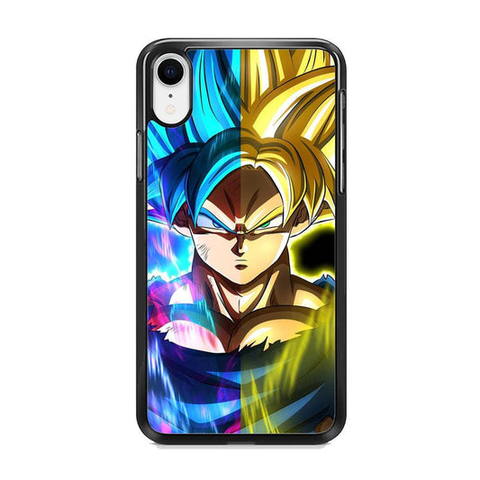 Dragon Ball Z Saiyan Step Up iPhone XR Case-Rubber Black (2D Case)-Oxvistore