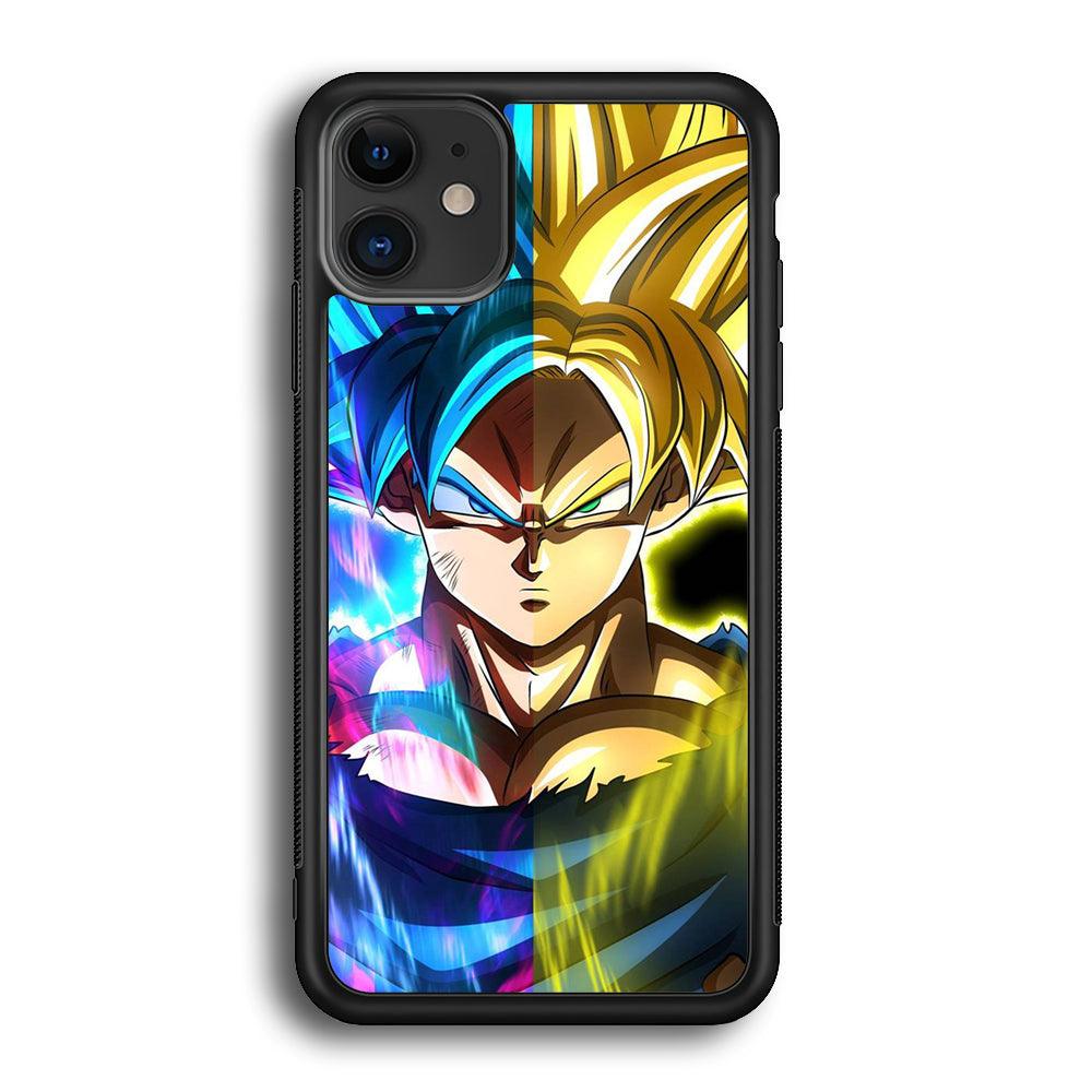 Dragon Ball Z Saiyan Step Up iPhone 12 Case-Rubber Black (2D Case)-Oxvistore