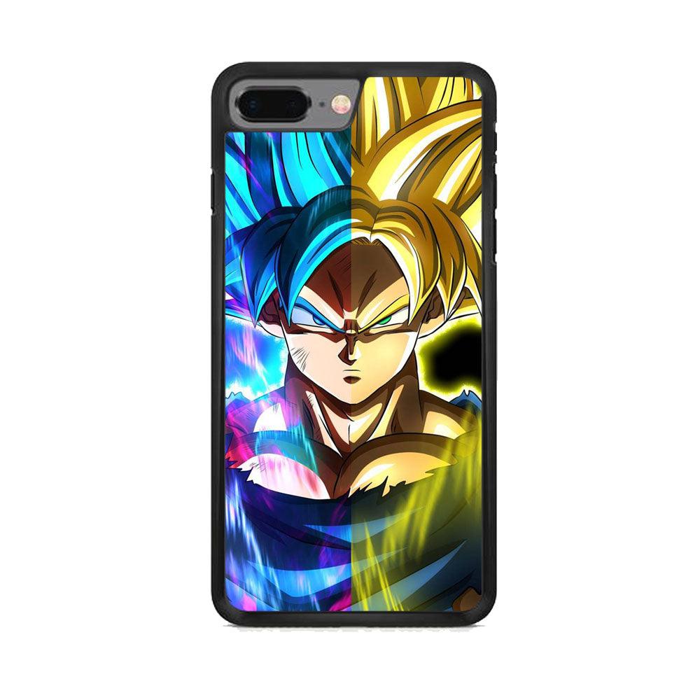 Dragon Ball Z Saiyan Step Up iPhone 8 Plus Case-Rubber Black (2D Case)-Oxvistore