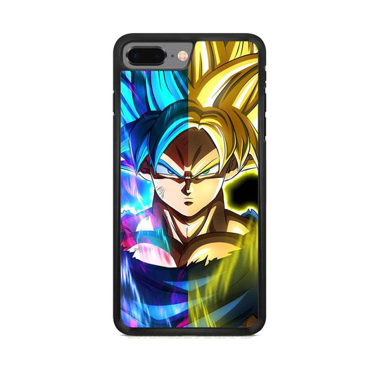 Dragon Ball Z Saiyan Step Up iPhone 8 Plus Case-Rubber Black (2D Case)-Oxvistore