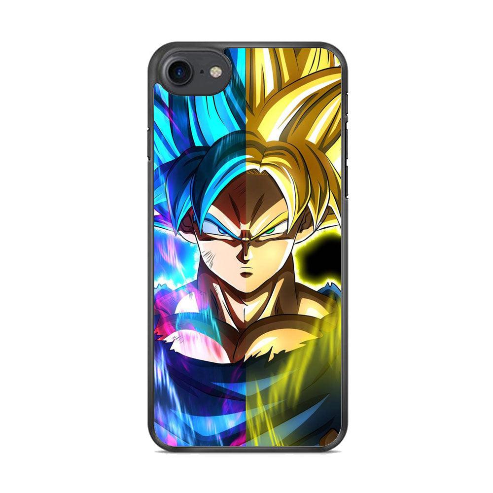 Dragon Ball Z Saiyan Step Up iPhone 7 Case-Rubber Black (2D Case)-Oxvistore