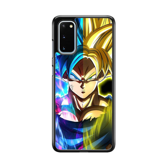 Dragon Ball Z Saiyan Step Up Samsung Galaxy S20 Case-Rubber White (2D Case)-Oxvistore