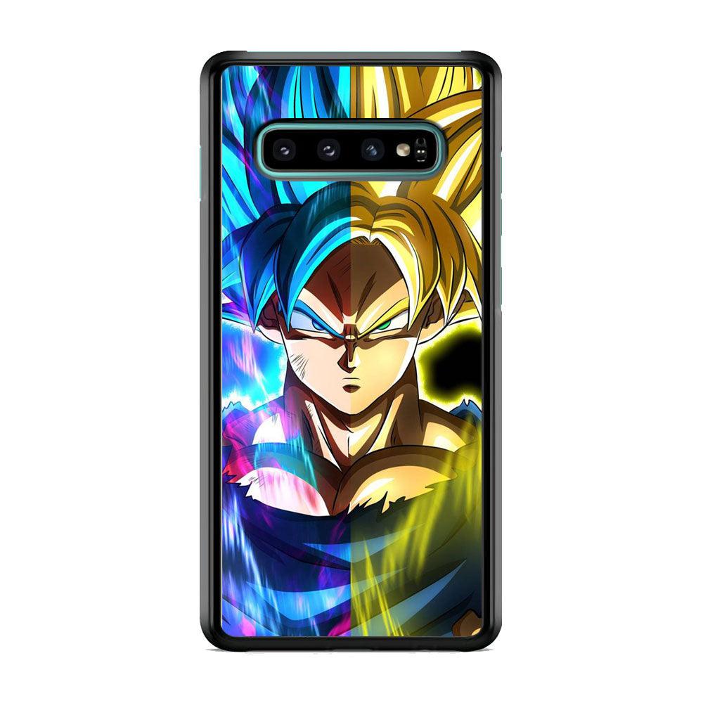 Dragon Ball Z Saiyan Step Up Samsung Galaxy S10 Case-Rubber Black (2D Case)-Oxvistore