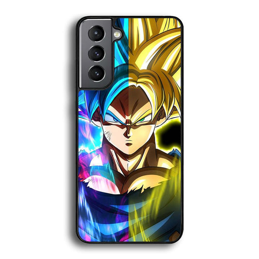 Dragon Ball Z Saiyan Step Up Samsung Galaxy S23 Case-Rubber Black (2D Case)-Oxvistore