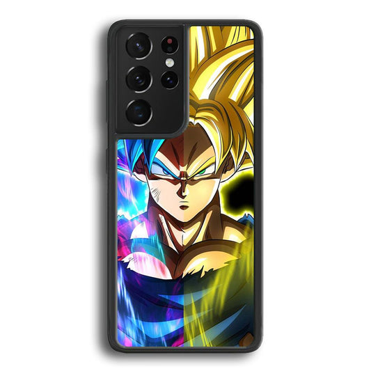 Dragon Ball Z Saiyan Step Up Samsung Galaxy S24 Ultra Case-Rubber White (2D Case)-Oxvistore