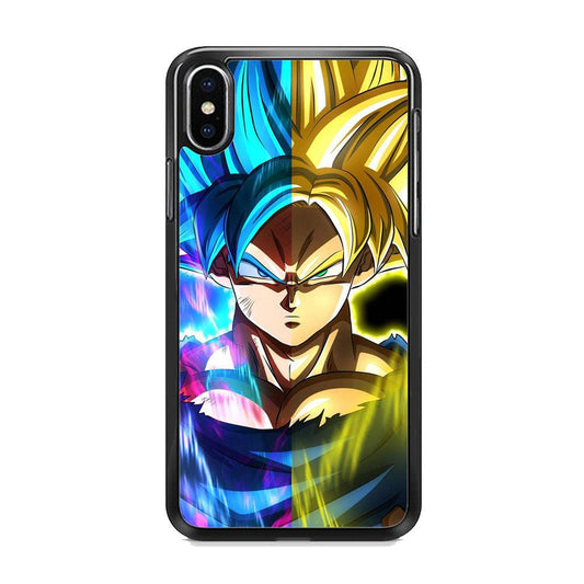 Dragon Ball Z Saiyan Step Up iPhone X Case-Rubber Black (2D Case)-Oxvistore