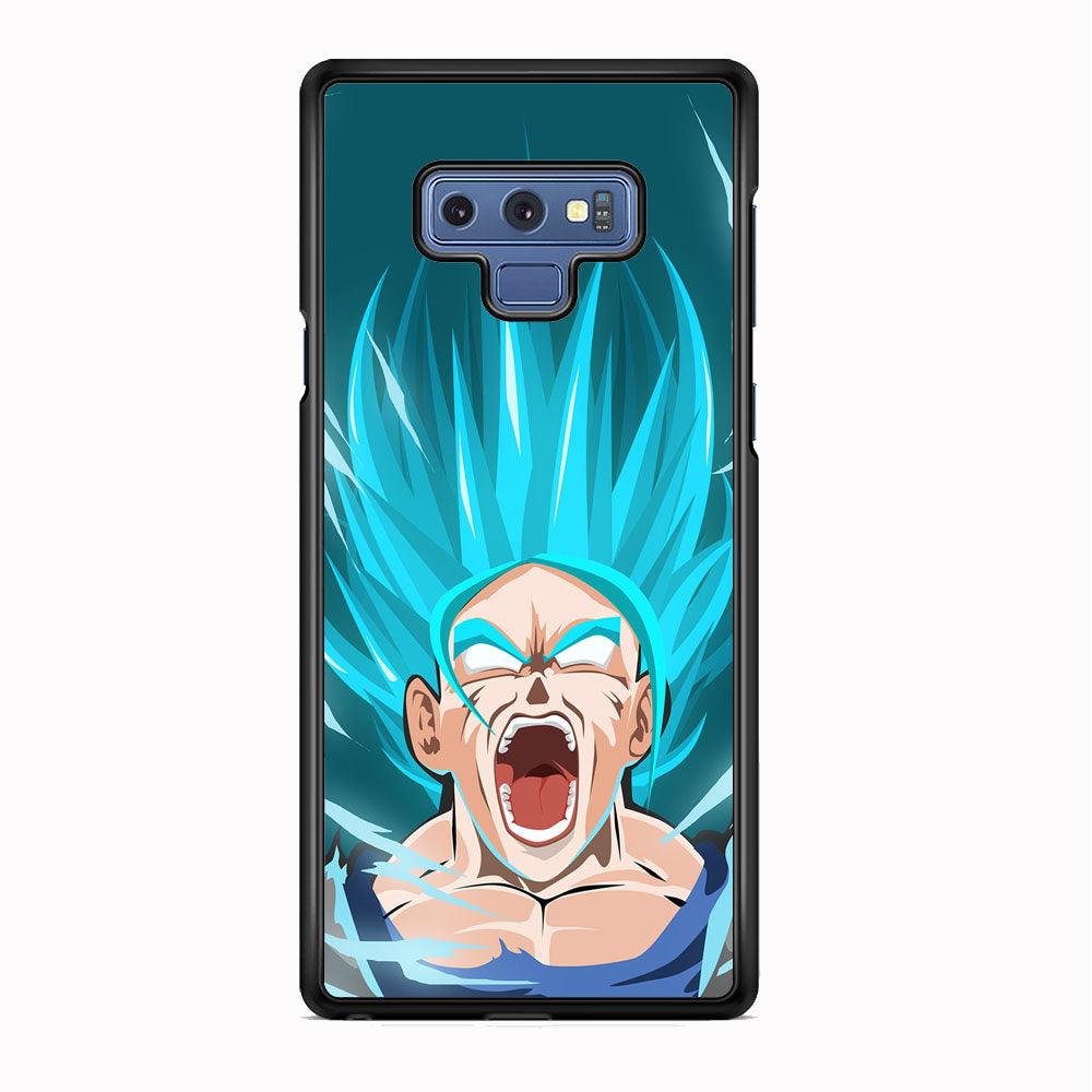 Dragon Ball Z Vegeta Power Up Saiyan Blue Samsung Galaxy Note 9 Case-Rubber Black (2D Case)-Oxvistore
