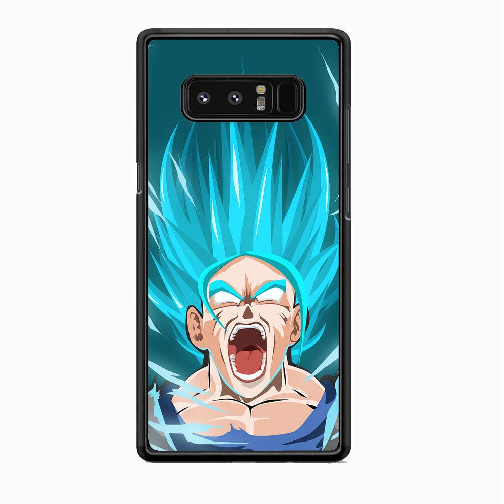 Dragon Ball Z Vegeta Power Up Saiyan Blue Samsung Galaxy Note 8 Case-Rubber Black (2D Case)-Oxvistore
