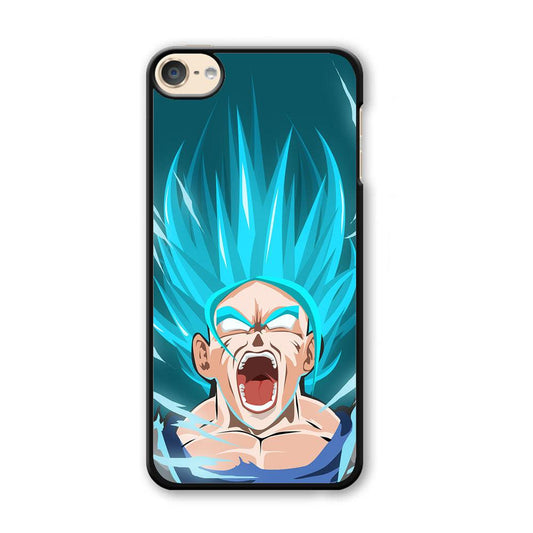 Dragon Ball Z Vegeta Power Up Saiyan Blue iPod Touch 6 Case-Plastic Black (2D Case)-Oxvistore