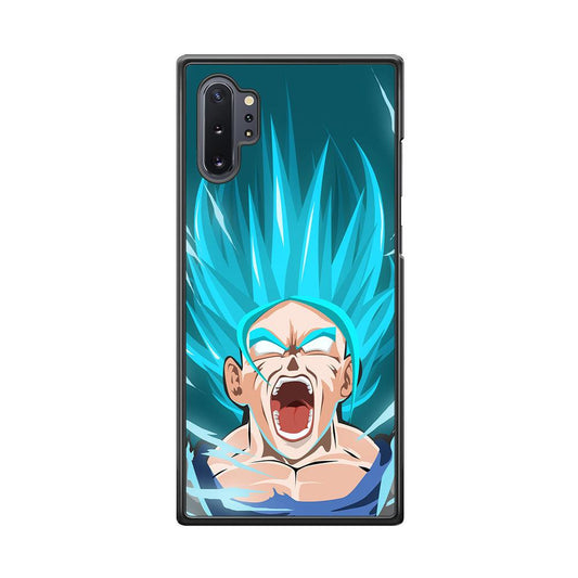Dragon Ball Z Vegeta Power Up Saiyan Blue Samsung Galaxy Note 10 Plus Case-Rubber Black (2D Case)-Oxvistore